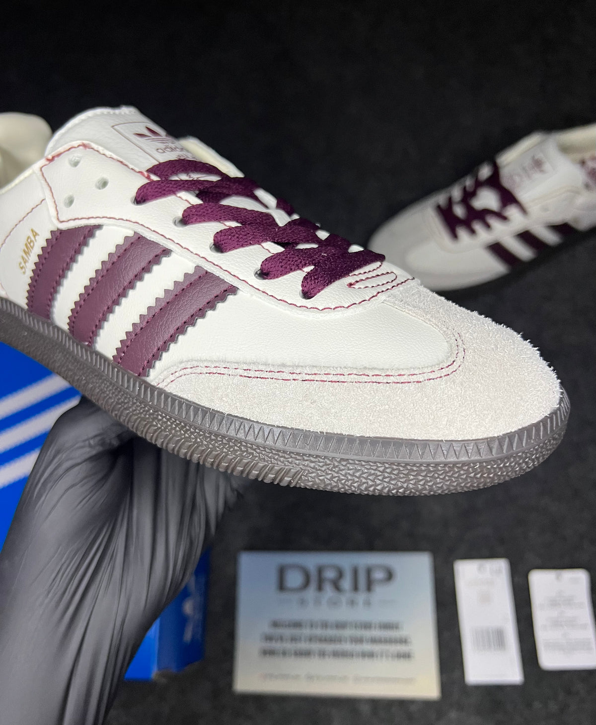 Adidas Samba OG "Wonder White Maroon"