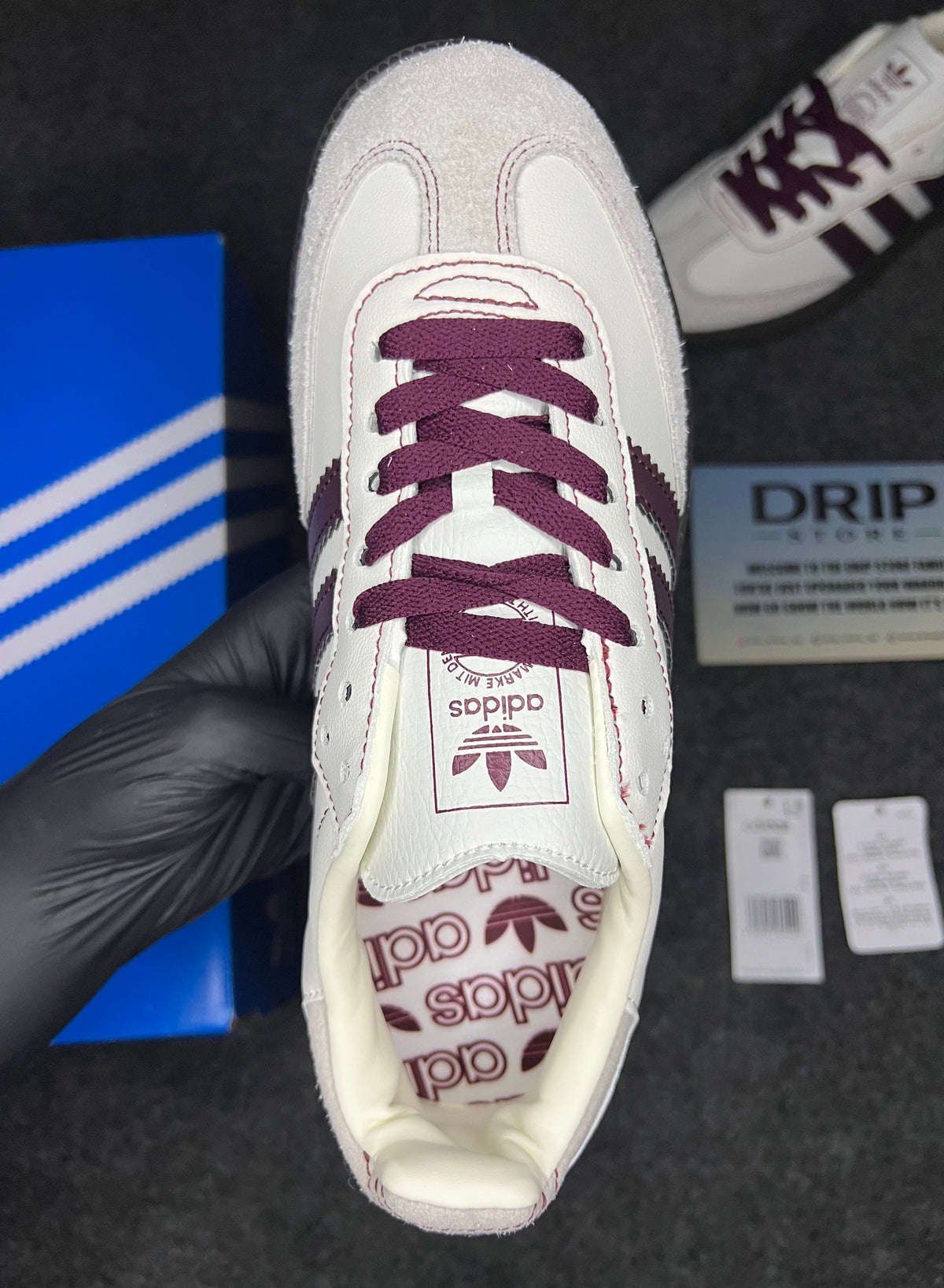 Adidas Samba OG "Wonder White Maroon"