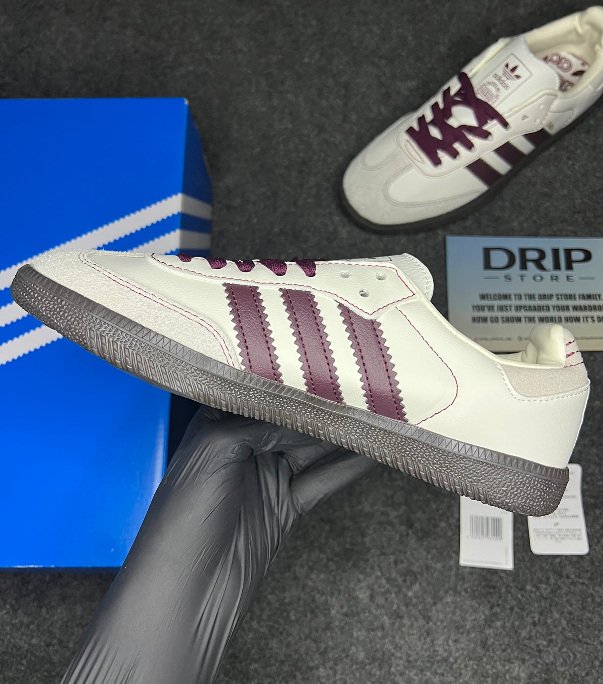 Adidas Samba OG "Wonder White Maroon"