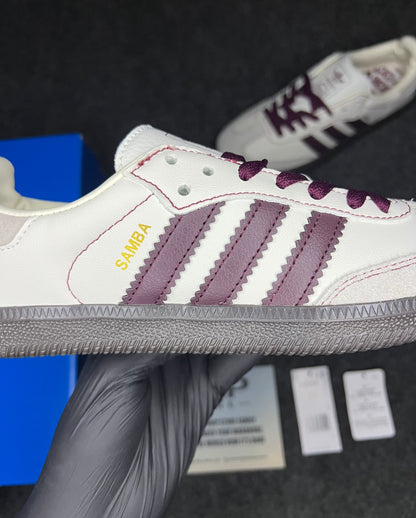 Adidas Samba OG "Wonder White Maroon"