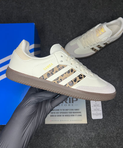 Adidas Samba OG Leopard "Cream White"