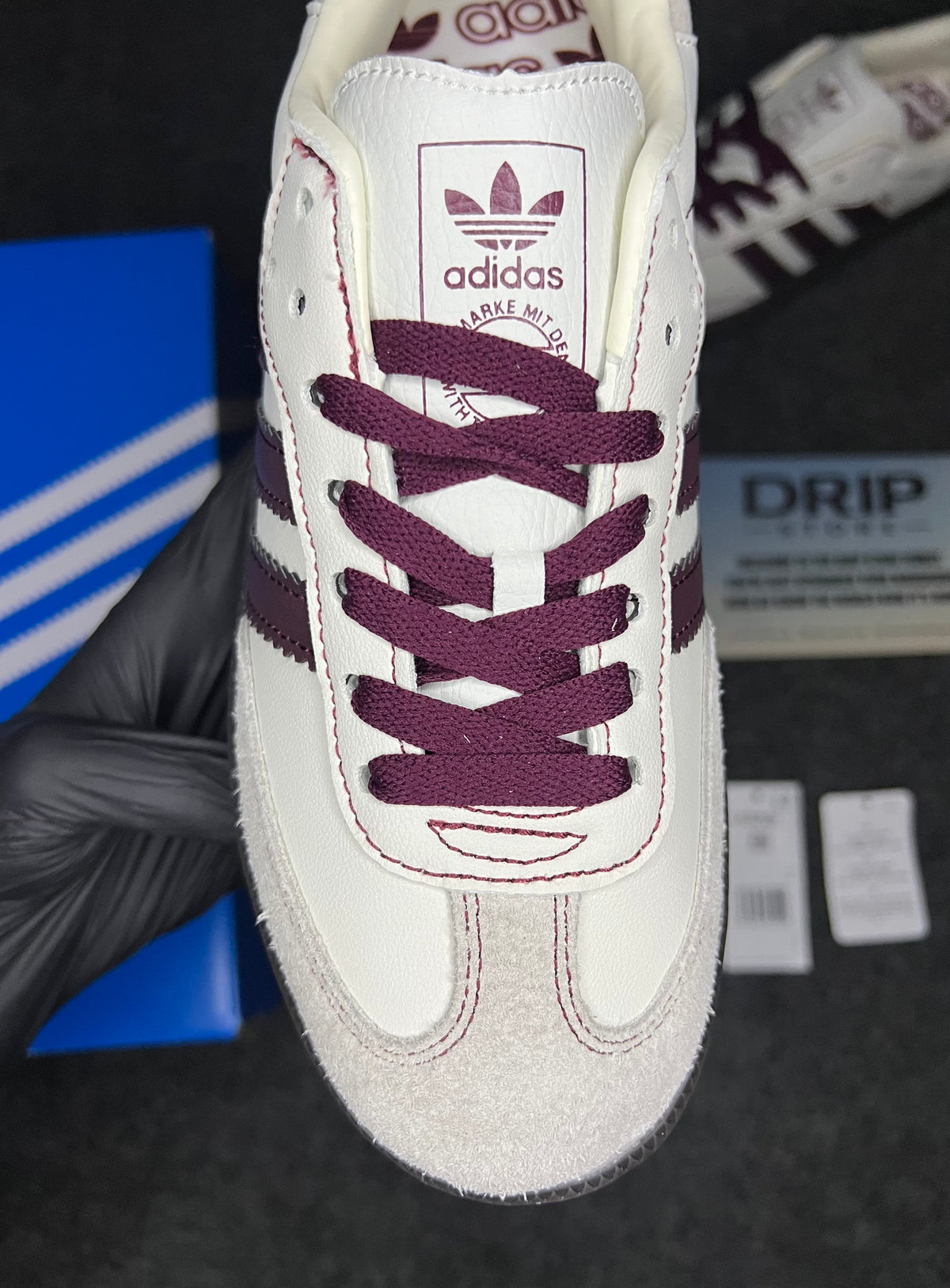Adidas Samba OG "Wonder White Maroon"